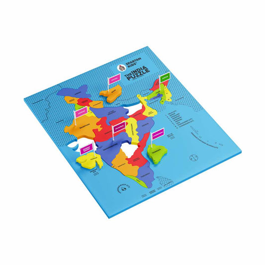 India Map Puzzle: Fun Spartan Kids 25-Piece for Ages 4-8