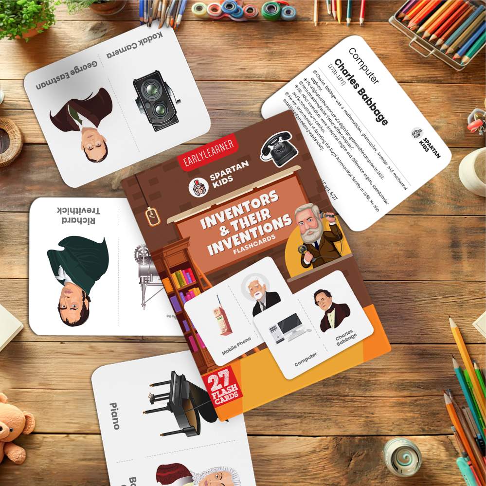 Inventors & Their Inventions Flash Cards | 27 Early Learning Flash Cards for Kids