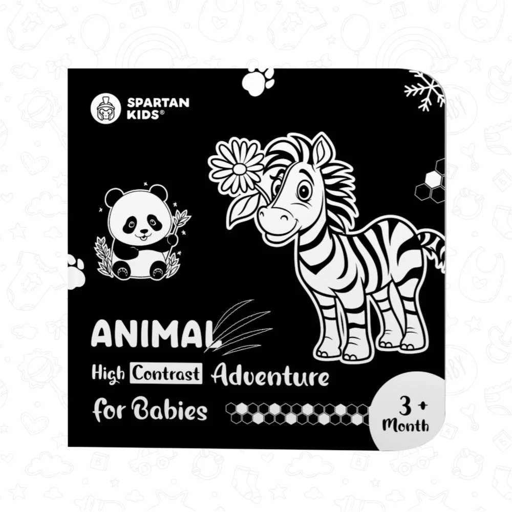 SPARTAN KIDS Black & White Sensory Board Set – (Set of 3)