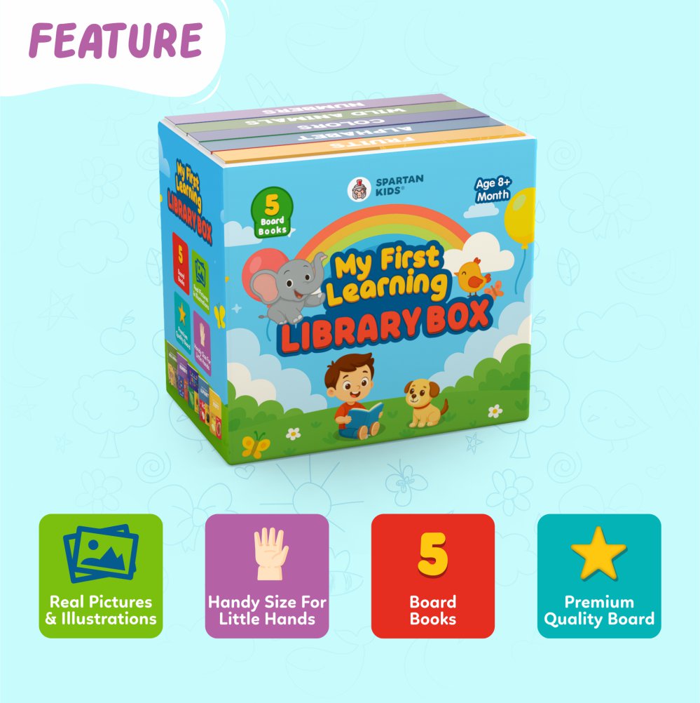 Board Book Set of 5 for Toddlers Ages 1-5 | Educational Gift