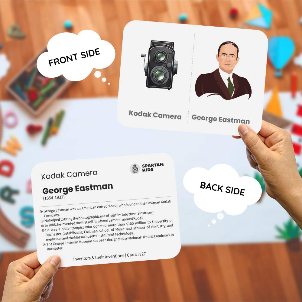 Inventors & Their Inventions Flash Cards | 27 Early Learning Flash Cards for Kids