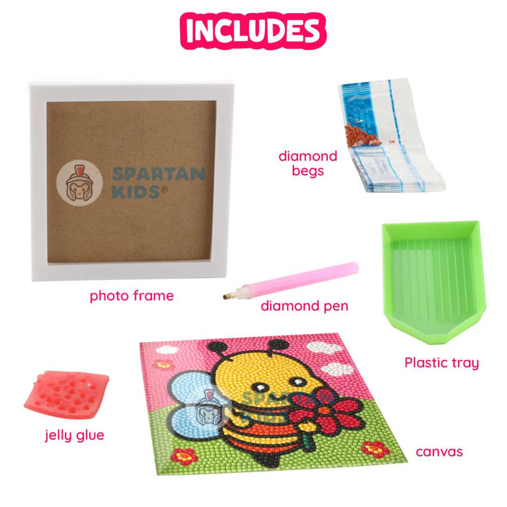 Diamond Art Set: Ladybug, Butterfly, Honey Bee Craft Kit (Set of 3)
