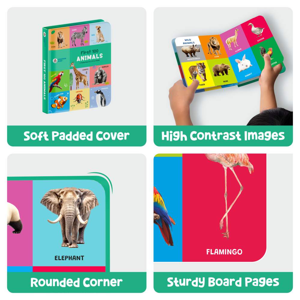 My First Padded Book of Animals: Early Learning for Kids
