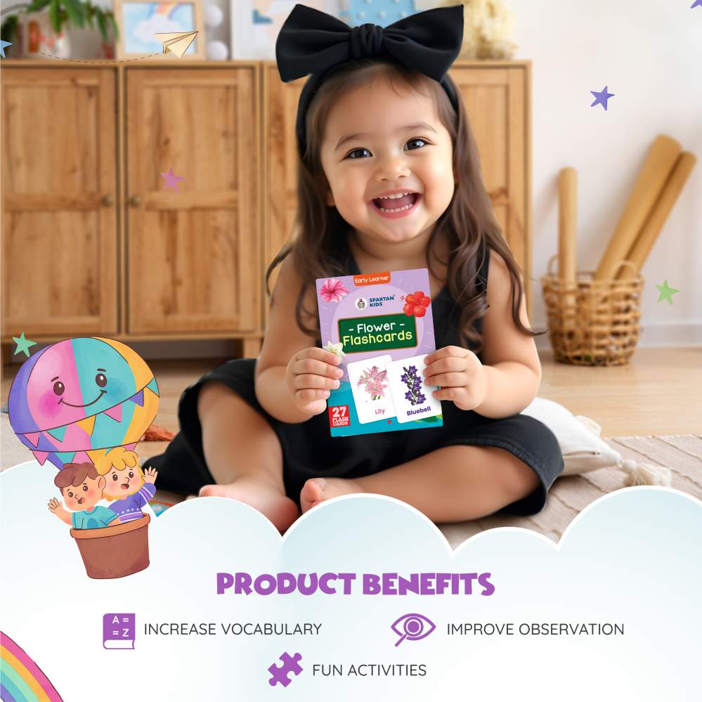 Flowers Flash Cards | 27 Early Learning Flash Cards for Kids