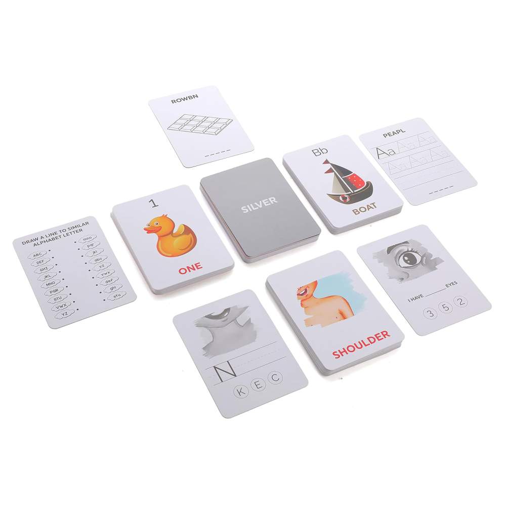 Activity Flash Cards for Kids 4+ with Wipe-Clean Marker (108 Cards)