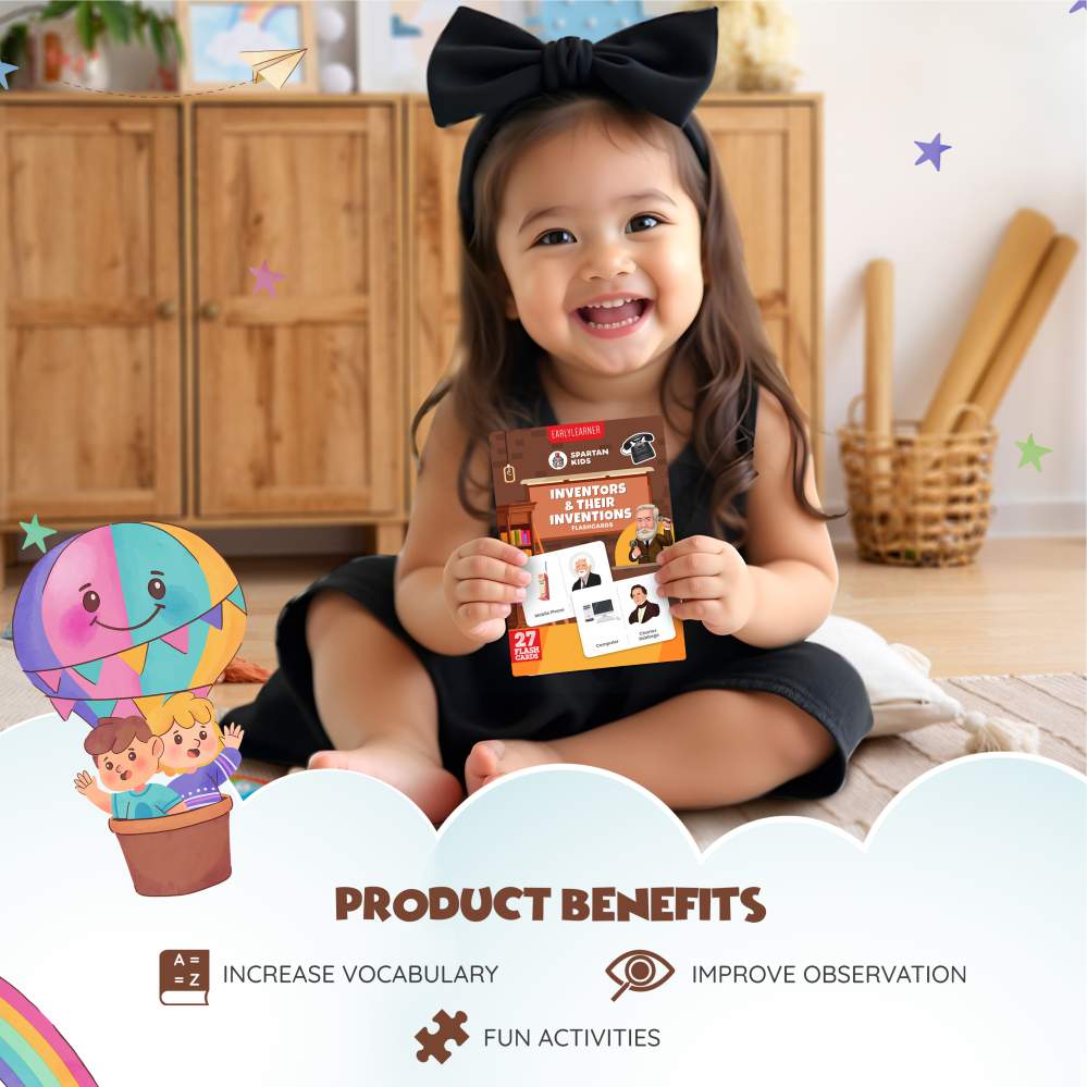 Inventors & Their Inventions Flash Cards | 27 Early Learning Flash Cards for Kids