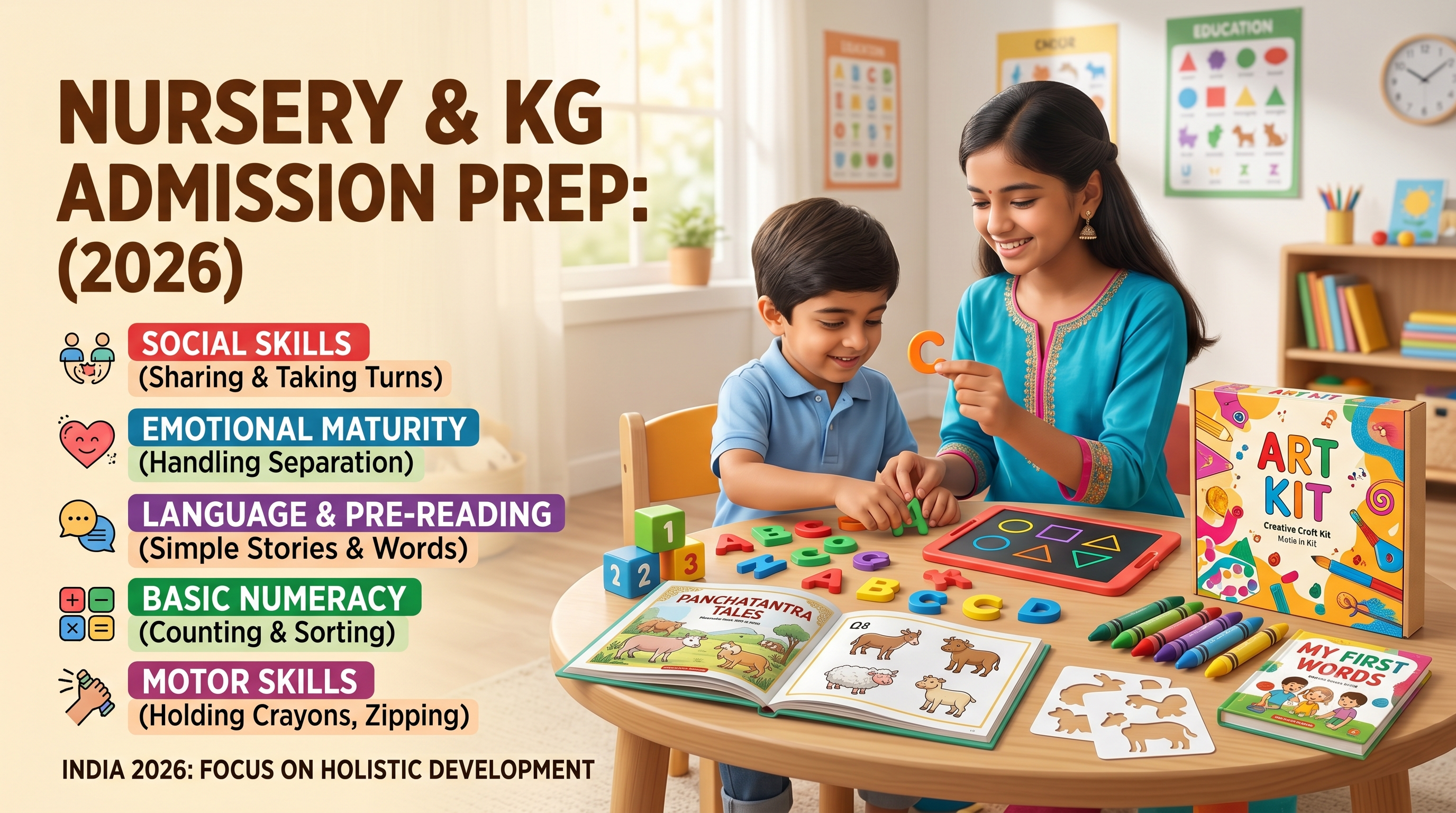 Nursery & KG Admission Prep: What Skills Your 3-Year-Old Actually Needs (India 2026)