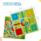 Spartan Kids Pop & Play 2 in 1 Game Board, Ludo & Snakes and Ladders, Ages 3+, Multicolour, Press to Shuffle Dice Mechanism, 2-4 Players