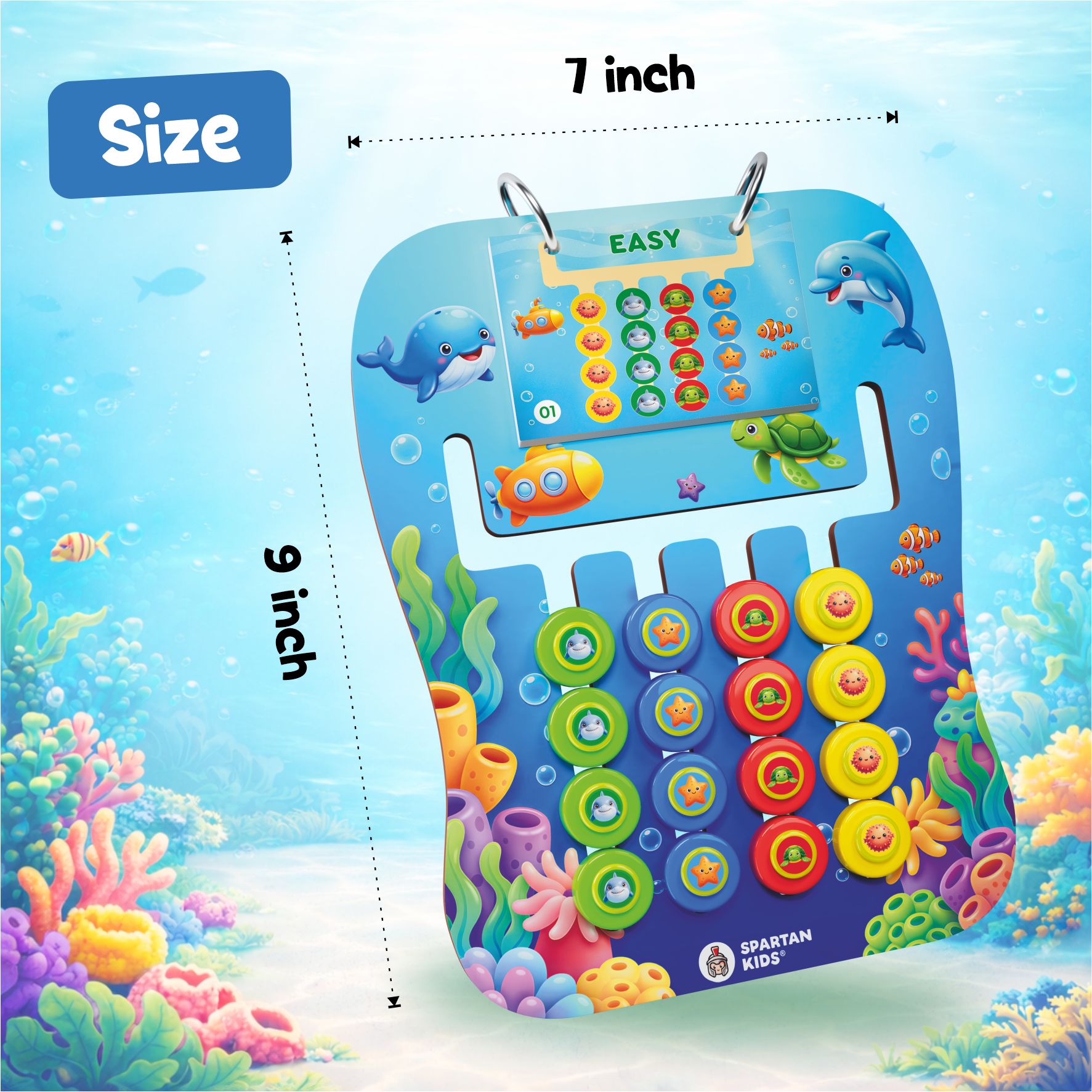 Sea Animals Coder — Educational Ocean Pattern Matching Game for Kids Ages 3+ | STEM Toy | Screen-Free Logic Puzzle | Spartan Kids