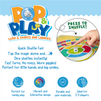 Spartan Kids Pop & Play 2 in 1 Game Board, Ludo & Snakes and Ladders, Ages 3+, Multicolour, Press to Shuffle Dice Mechanism, 2-4 Players