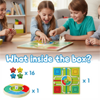 Spartan Kids Pop & Play 2 in 1 Game Board, Ludo & Snakes and Ladders, Ages 3+, Multicolour, Press to Shuffle Dice Mechanism, 2-4 Players