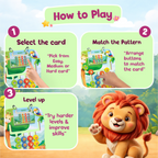 Animals Safari Coder — Educational Jungle Pattern Matching Game for Kids Ages 3+ | STEM Toy | Screen-Free Logic Puzzle | Spartan Kids