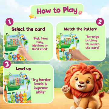 Animals Safari Coder — Educational Jungle Pattern Matching Game for Kids Ages 3+ | STEM Toy | Screen-Free Logic Puzzle | Spartan Kids