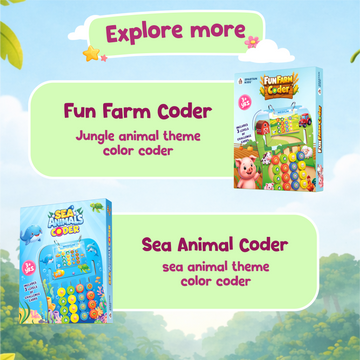 Animals Safari Coder — Educational Jungle Pattern Matching Game for Kids Ages 3+ | STEM Toy | Screen-Free Logic Puzzle | Spartan Kids
