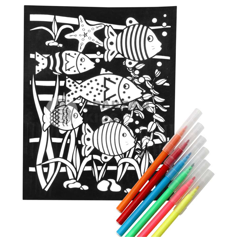 Spartan Kids® Color Felt Fish Velvet Art Kit