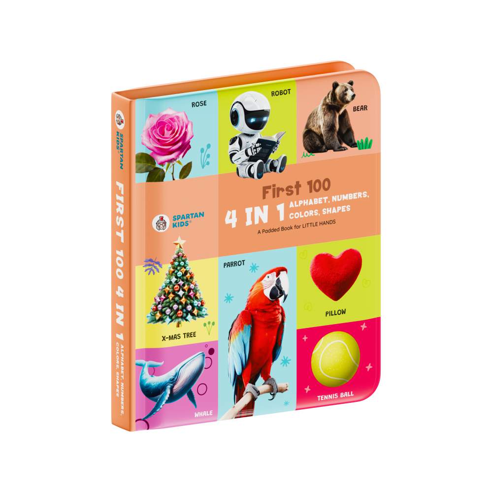 My First Padded Board Book: 4-in-1 Alphabet, Numbers, Colors