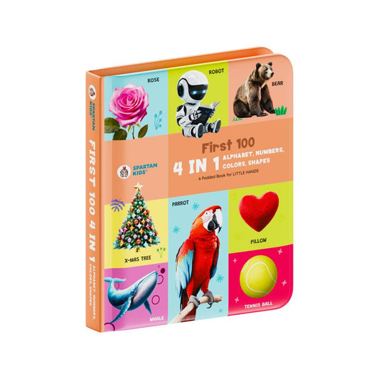 My First Padded Board Book: 4-in-1 Alphabet, Numbers, Colors