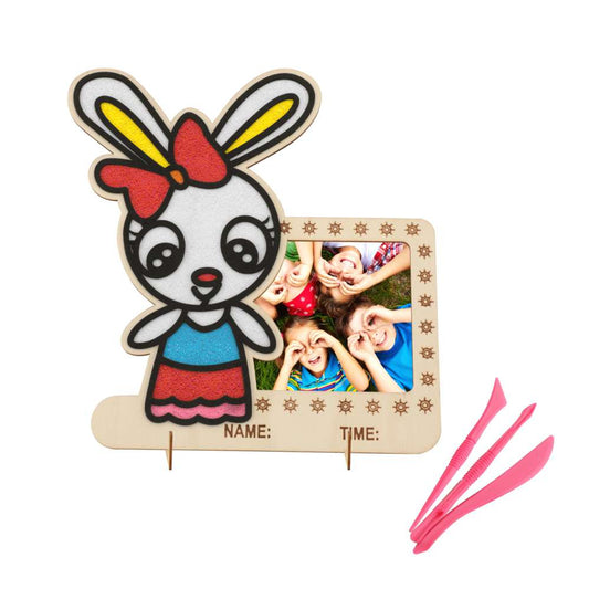 Spartan Kids® Wooden Foam Clay Art Photo Frame - Rabbit Design