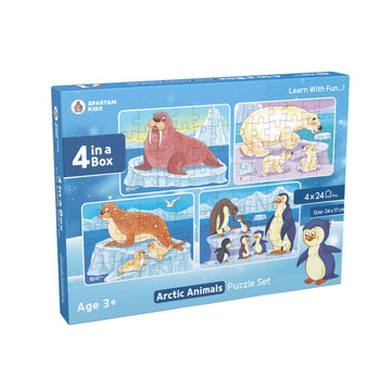 Arctic Animals Jigsaw Puzzle for Kids (4 in a Box) 96 Puzzle Pcs