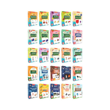 Brain Boosting Mega Flashcards Box — 25-Pack | 675 Educational Flashcards for Kids Ages 2–8 | Spartan Kids