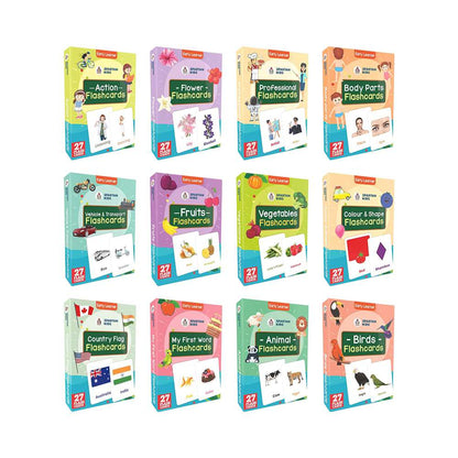 Spartan Kids Early Learning (Set of 12) Flash Cards for Kids