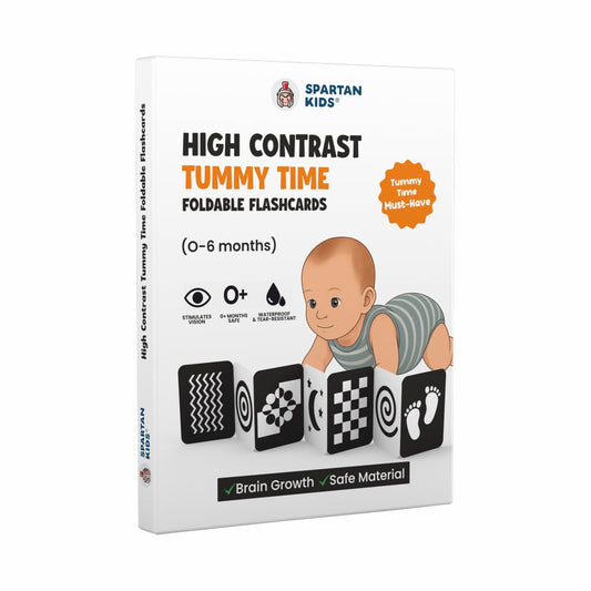 Tummy Time Flashcards for Babies & Infants | High Contrast Black & White