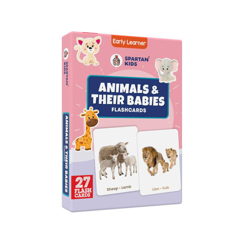 Animals & Their Babies Flashcards – 27 Picture Cards for Kids (Ages 2-6)