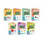 Early Learning Flash Cards with Alphabets, Numbers, Animals, Birds, Color & Shape, Fruits and Vegetables Flash cards for kids(Set of 7)