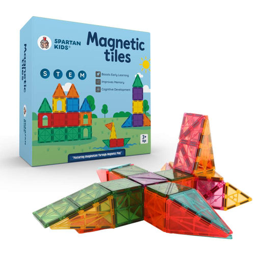 32-Piece Magnetic Building Tiles for Kids & Toddlers Ages 3-8