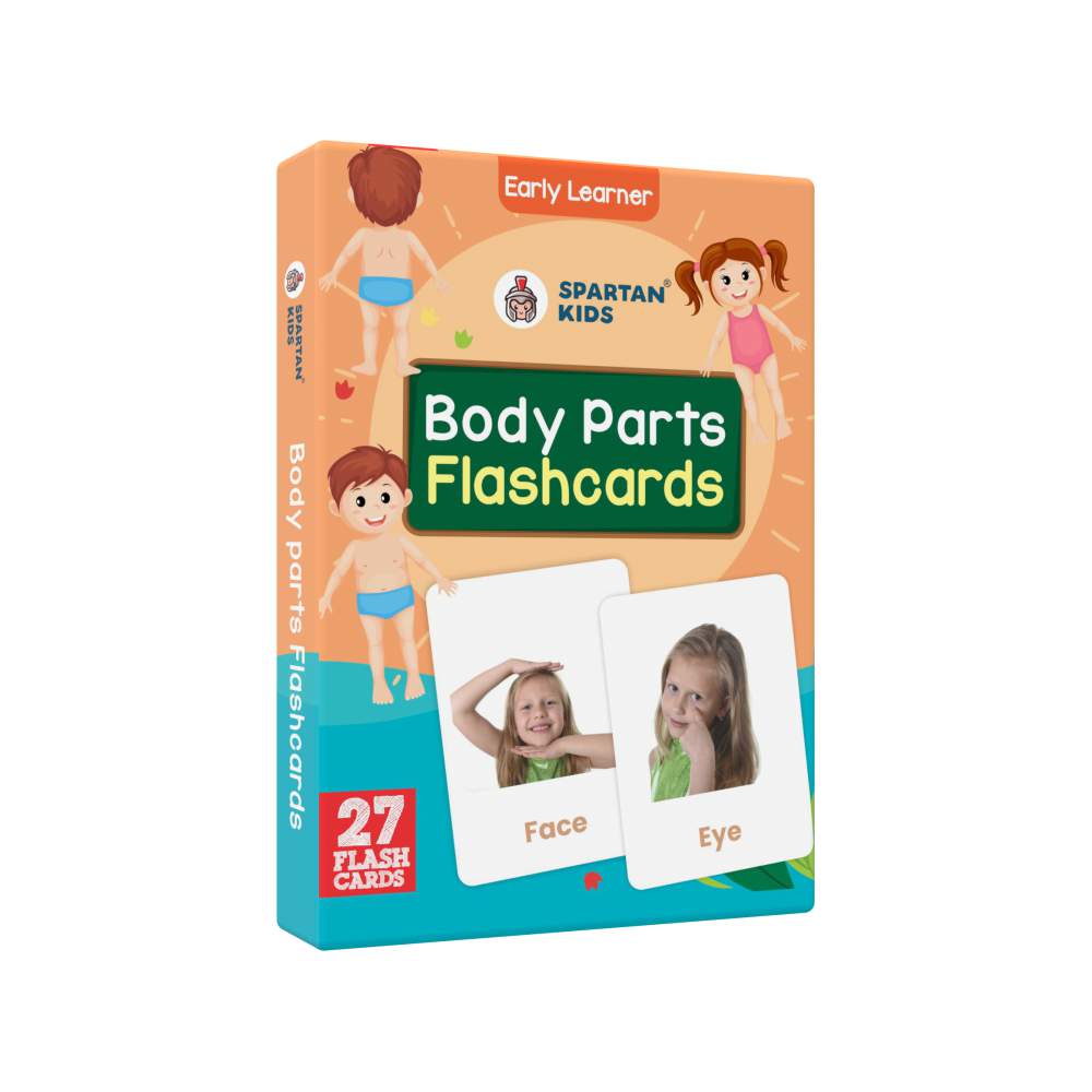 Body Parts Flashcards for Kids – 27 Human Body Picture Cards (Ages 2-5)