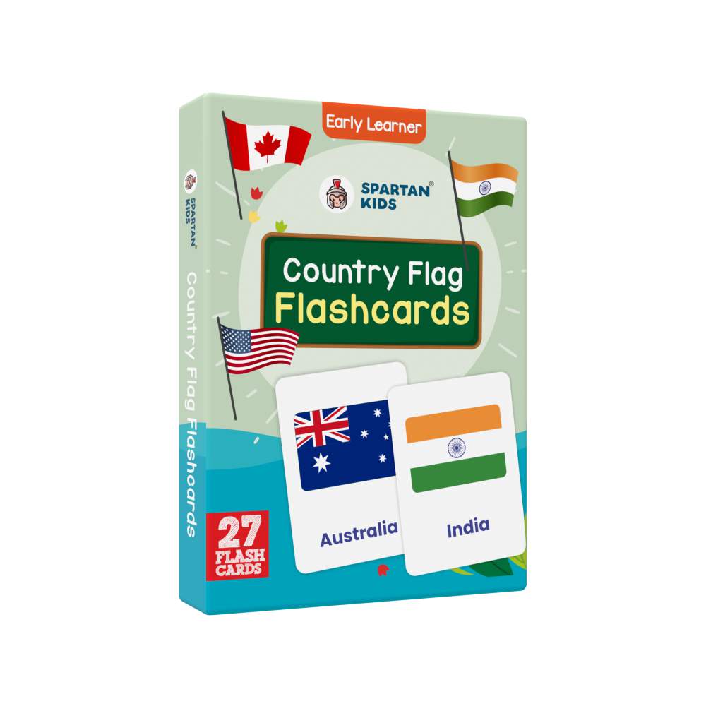 Country Flag Flashcards for Kids – 27 World Flags | GK (Ages 4-8)