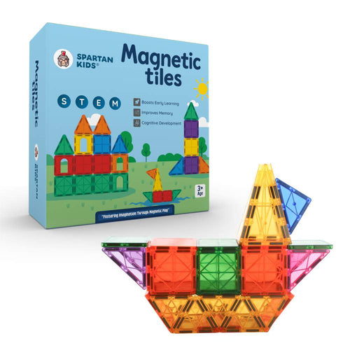 26-Piece Magnetic Building Tiles for Kids & Toddlers Ages 3-8