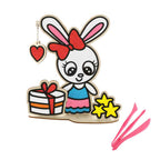 Spartan Kids® Rabbit Pop 3D Art - Wooden Foam Clay Art