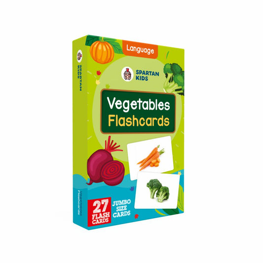 SPARTAN KIDS® Jumbo Vegetable Flash Cards | Fun Veggie Learning for Ages 1-6