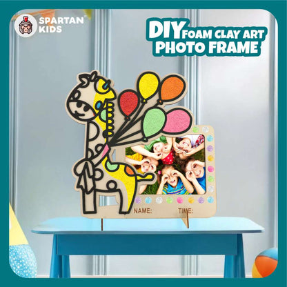 Spartan Kids® Wooden Foam Clay Art Photo Frame - Giraffe Design