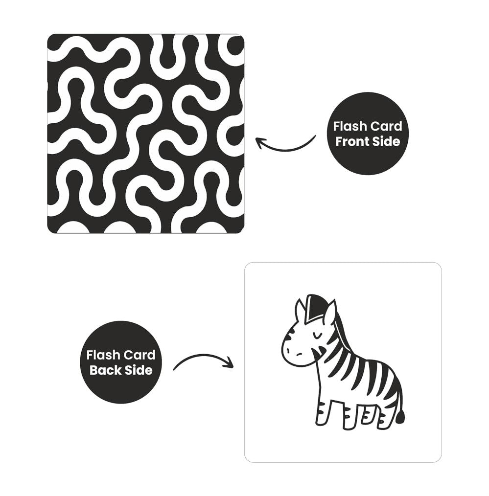 SPARTAN KIDS® Sensory Flash Cards Combo for New Born Babies (Set of 4)