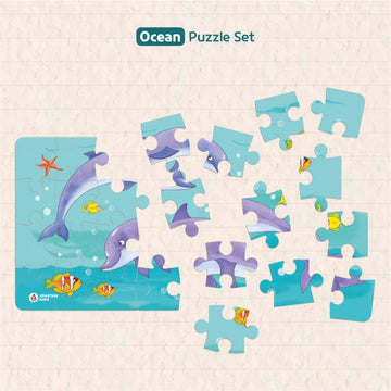 Ocean Jigsaw Puzzle for Kids (4 in a Box) 96 Puzzle Pcs