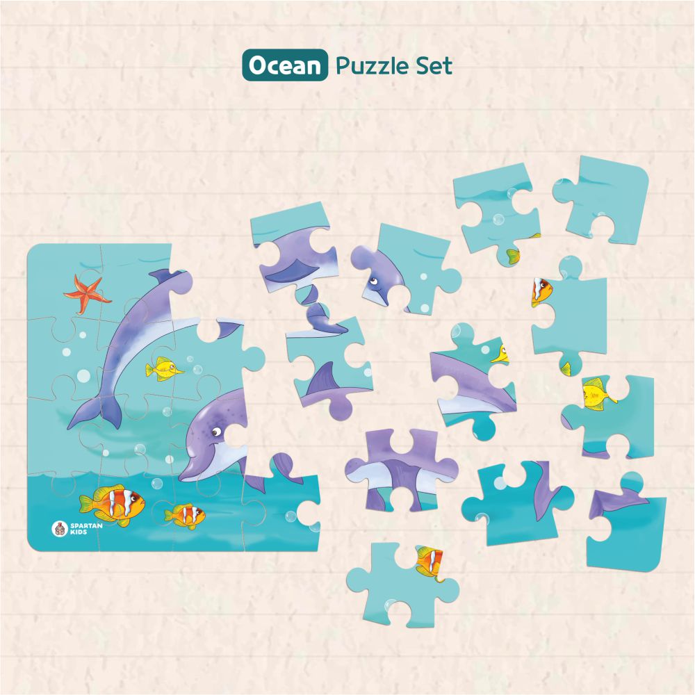 Ocean Jigsaw Puzzle for Kids (4 in a Box) 96 Puzzle Pcs