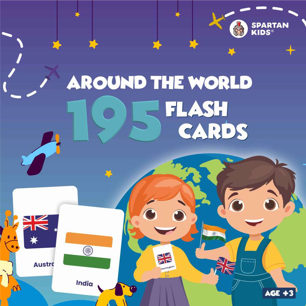 195 Country Flag Flash Cards – Educational Countries Flash Cards for Kids