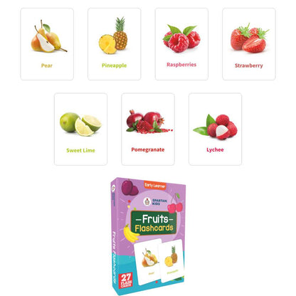 Fruits Flash Cards | 27 Early Learning Flash Cards for Kids