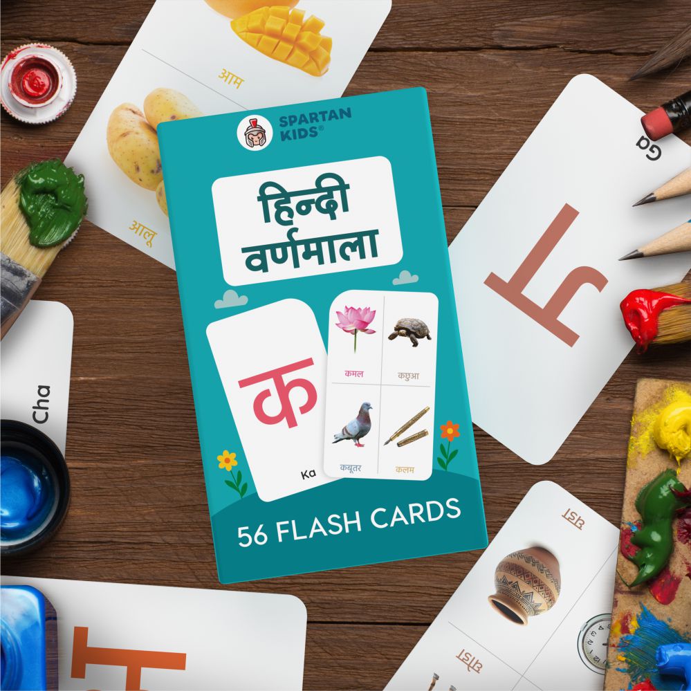 Hindi Varnamala Flash Cards for Kids, Vibrant & Durable Learning