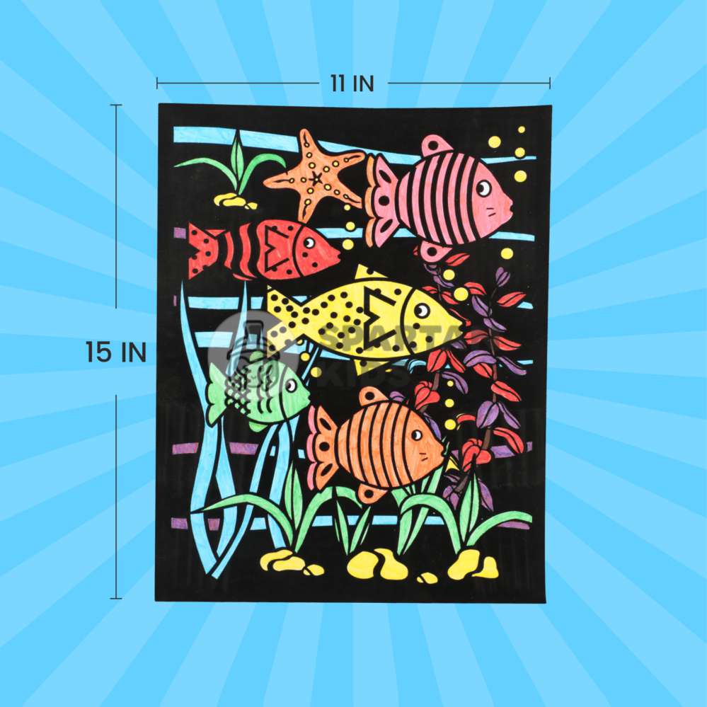 Spartan Kids® Color Felt Fish Velvet Art Kit