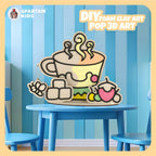 Spartan Kids® Cup Pop 3D Art - Wooden Foam Clay Art