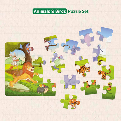 Animals & Birds Jigsaw Puzzle for Kids (Set of 4) 96 Puzzle Pcs