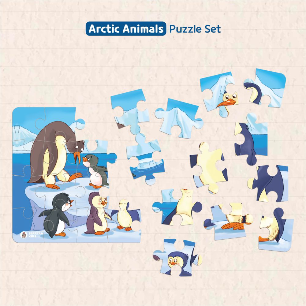 Arctic Animals Jigsaw Puzzle for Kids (Set of 4) 96 Puzzle Pcs