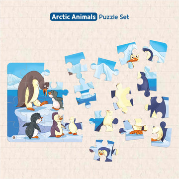 Arctic Animals Jigsaw Puzzle for Kids (4 in a Box) 96 Puzzle Pcs