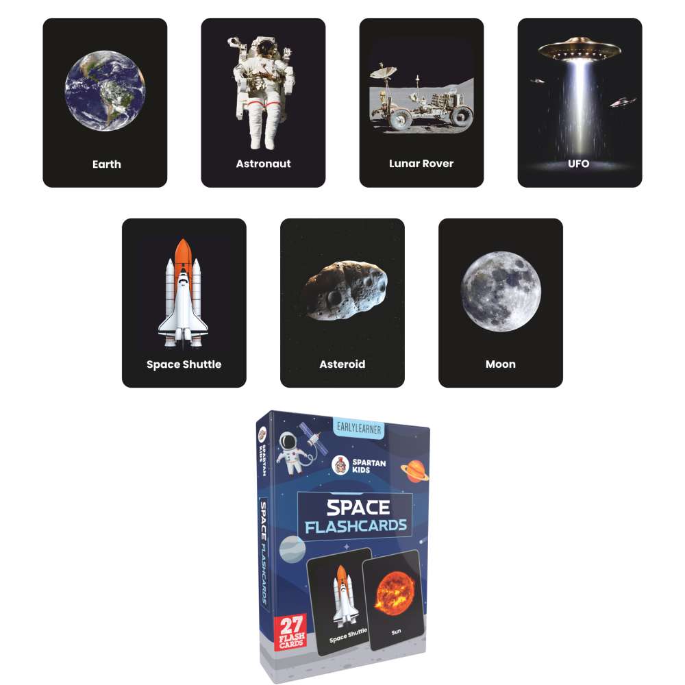 Space Flash Cards | 27 Early Learning Flash Cards for Kids