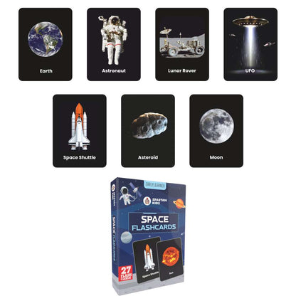 Space Flash Cards | 27 Early Learning Flash Cards for Kids