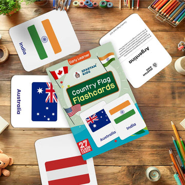 Country Flag Flashcards for Kids – 27 World Flags | GK (Ages 4-8)