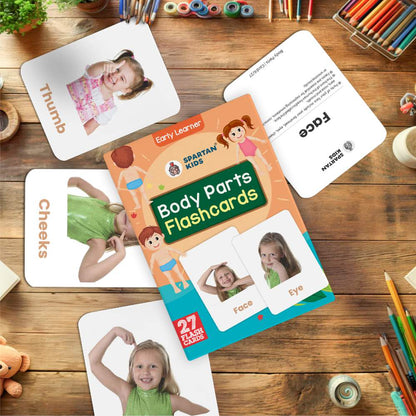 Body Parts Flash Cards | 27 Early Learning Flash Cards for Kids